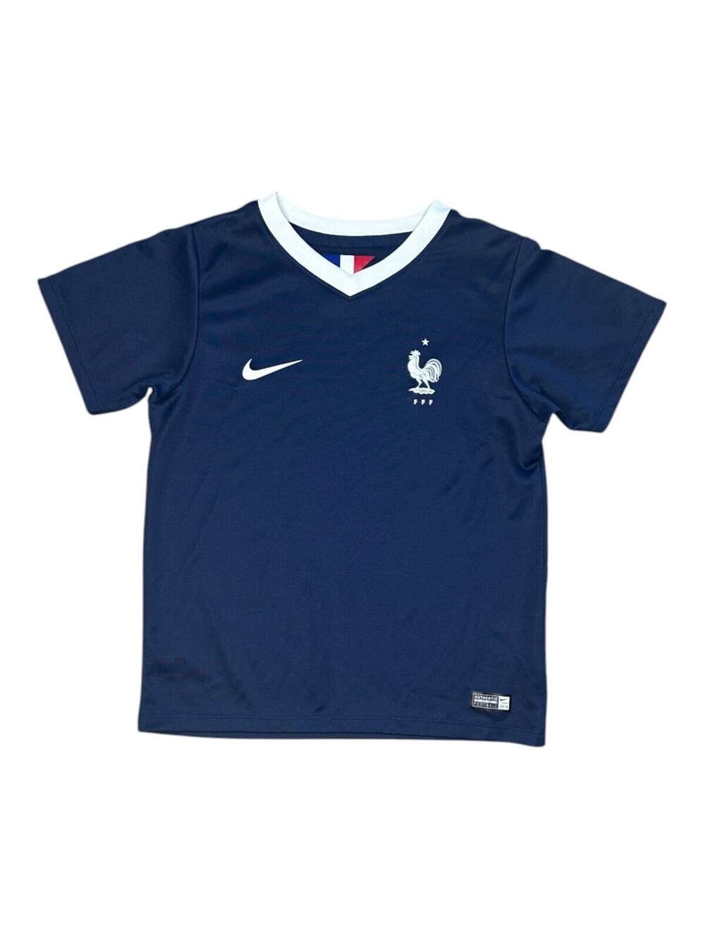 Nike Kids Navy Blue White French Football Jersey